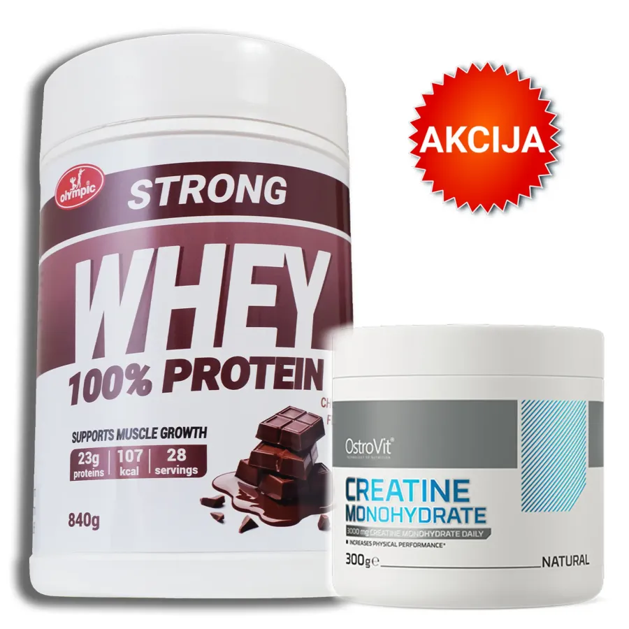 Olympic Strong Whey protein Cokolada + OstroVit Kreatin 300g
